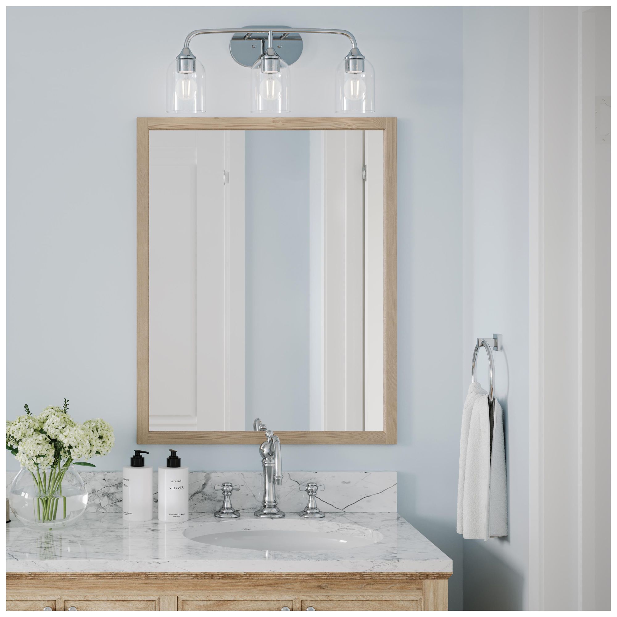 Image 3 Ilia 3-Light Bath Vanity with Clear Glass Shade more views