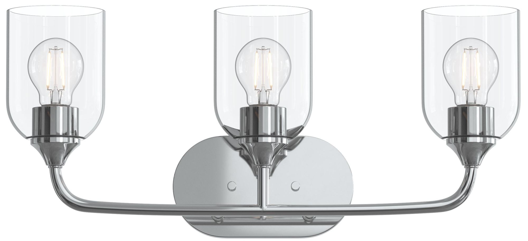 Ilia 3-Light Bath Vanity with Clear Glass Shade