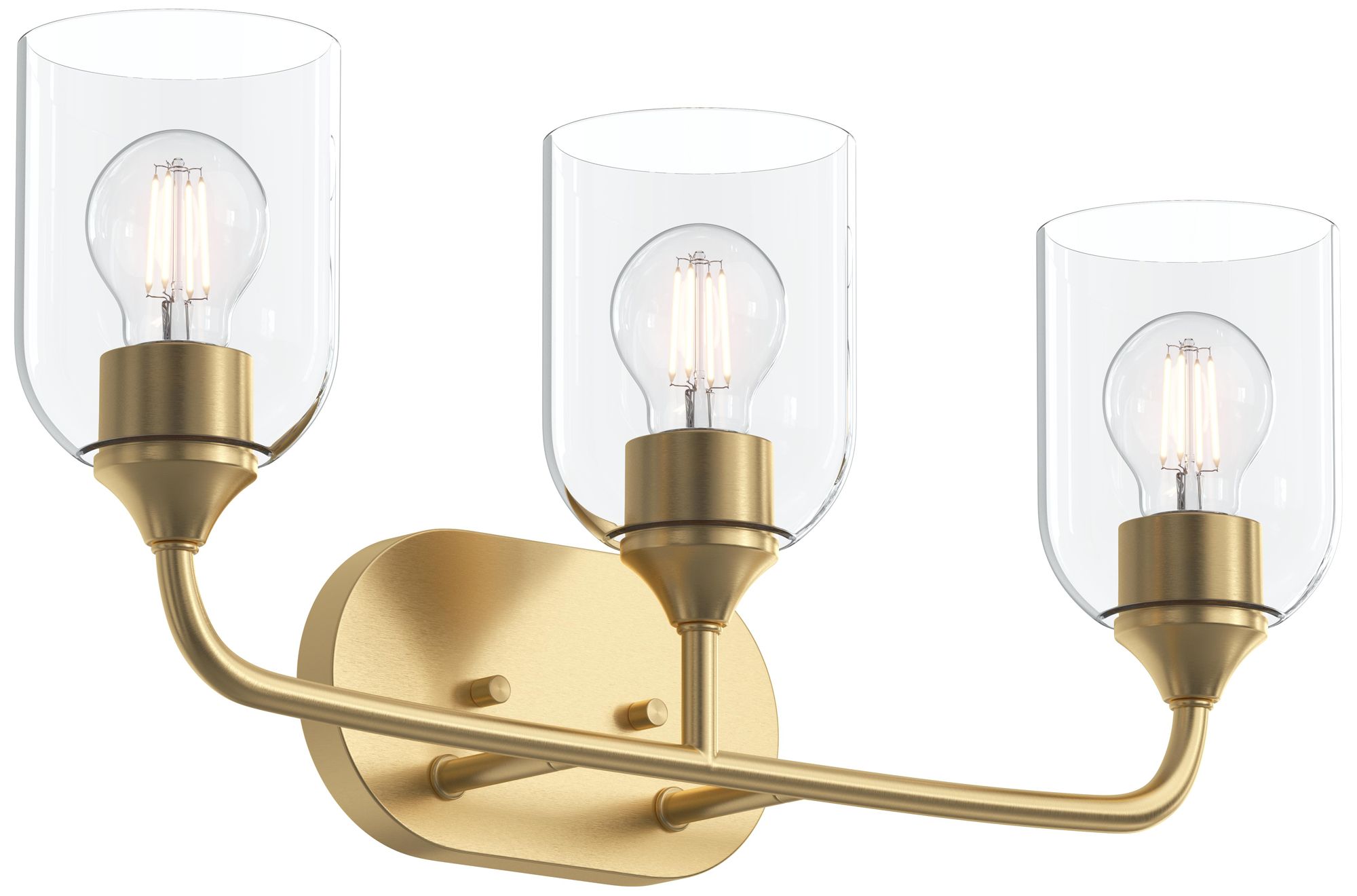 Ilia 3-Light Bath Vanity with Clear Glass Shade