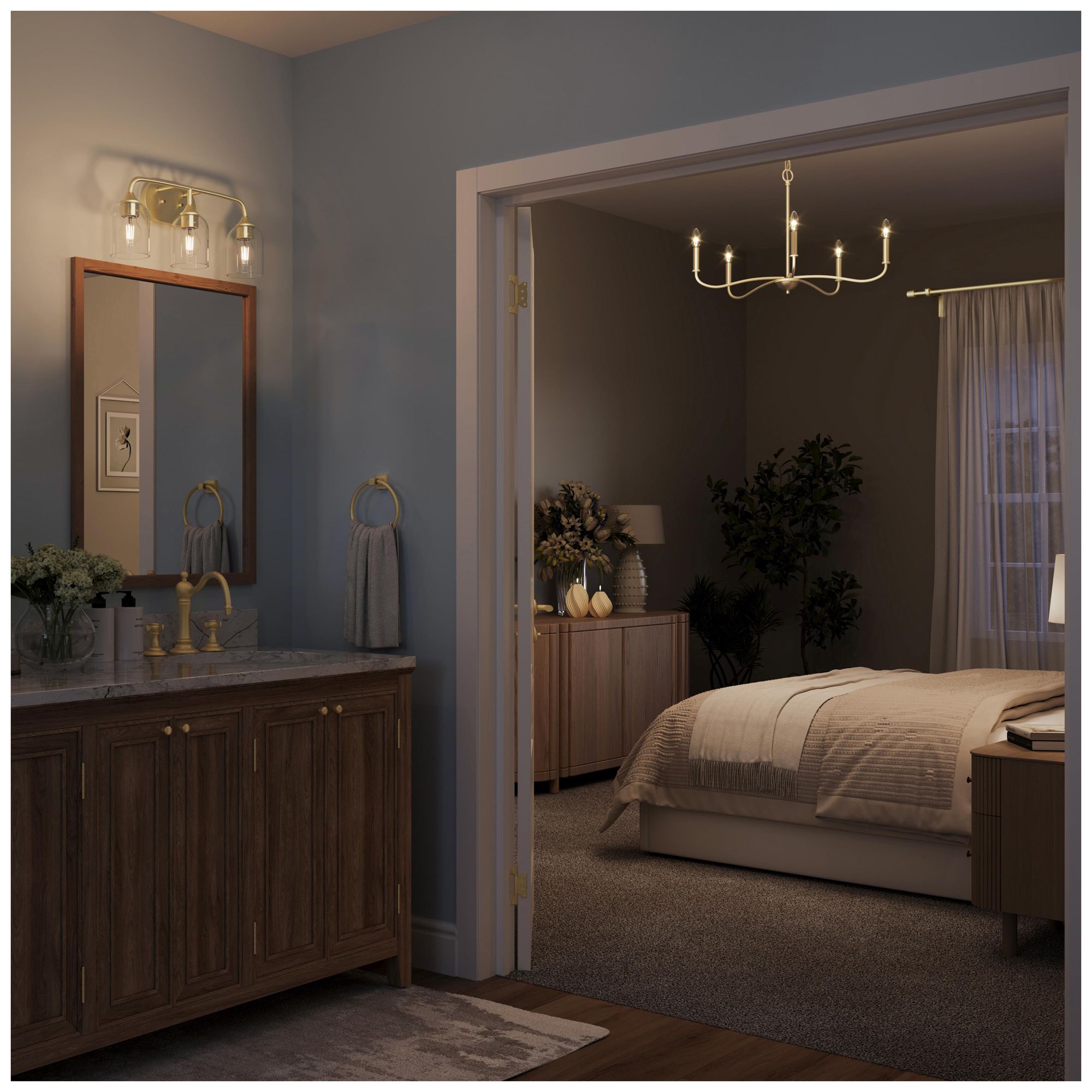 Image 5 Ilia 3-Light Bath Vanity with Clear Glass Shade more views