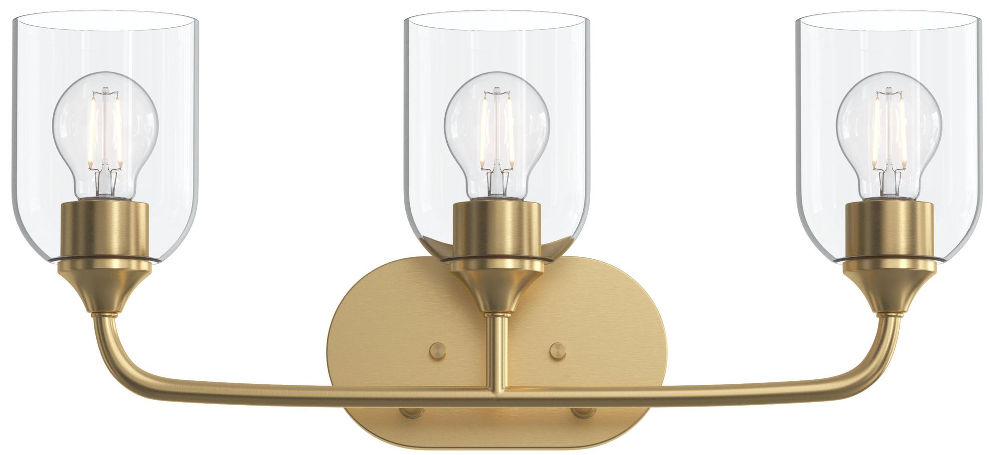 Ilia 3-Light Bath Vanity with Clear Glass Shade