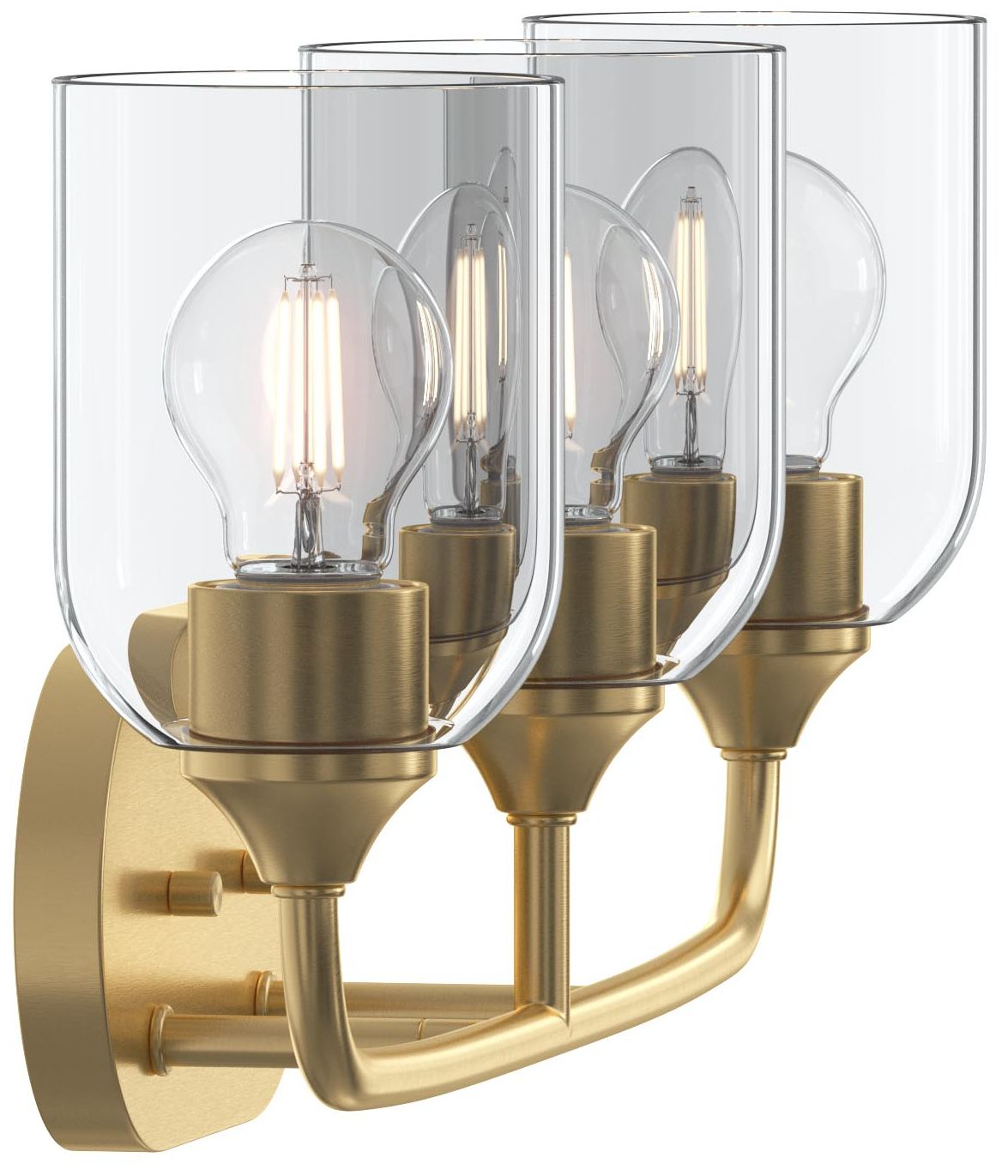 Ilia 3-Light Bath Vanity with Clear Glass Shade