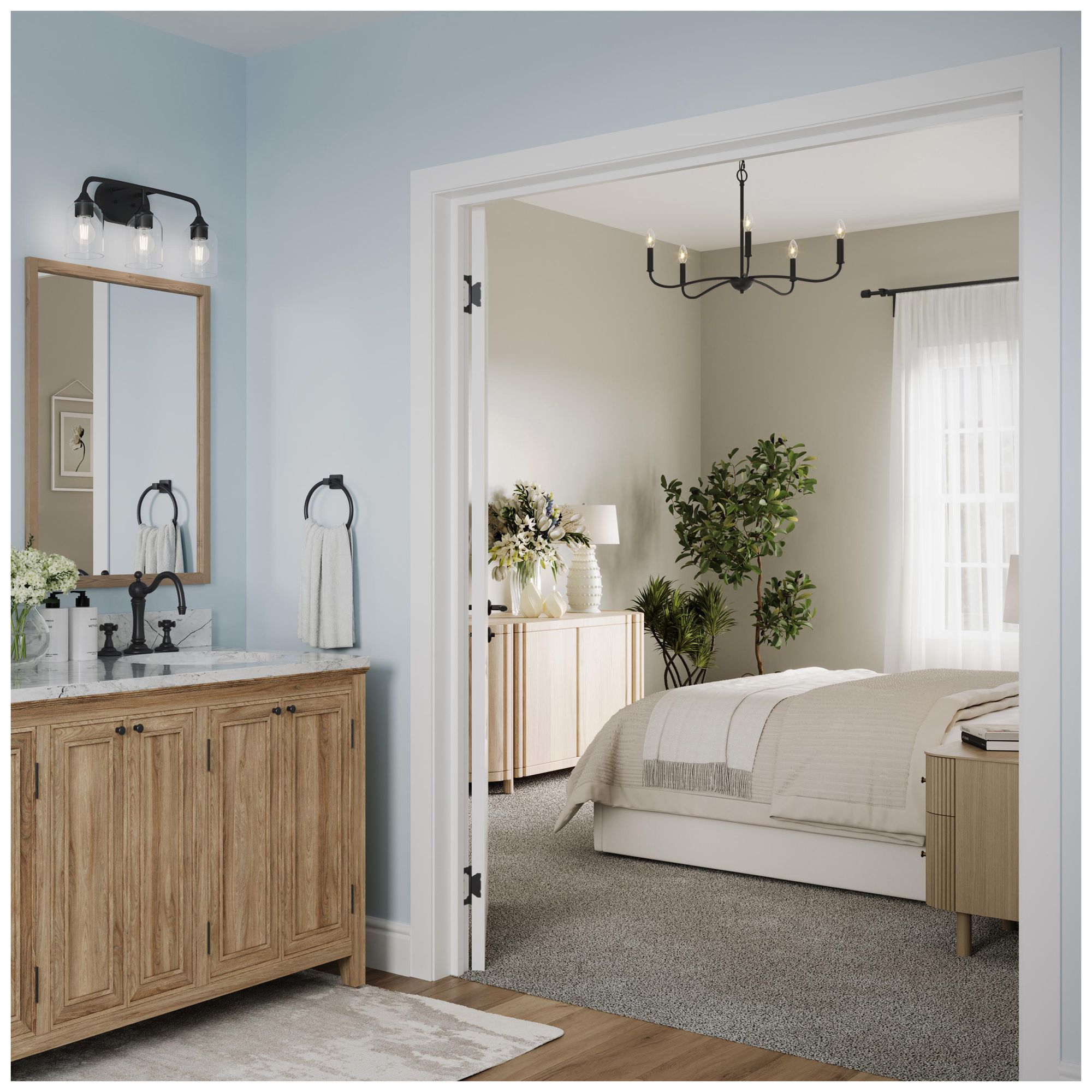 Image 4 Ilia 3-Light Bath Vanity with Clear Glass Shade more views