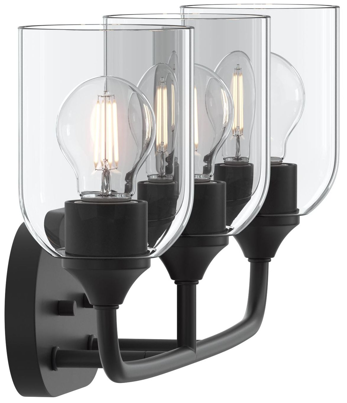 Ilia 3-Light Bath Vanity with Clear Glass Shade