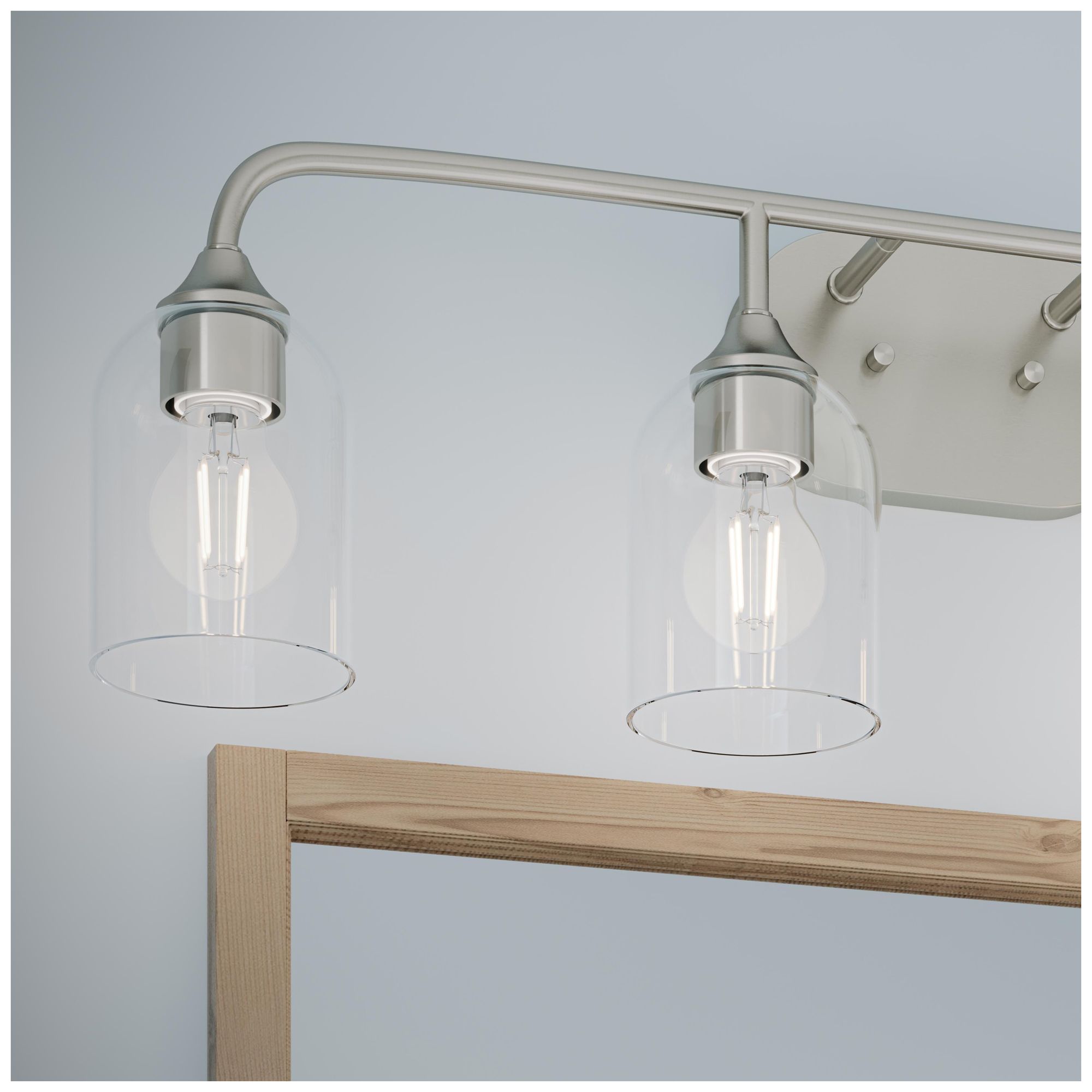 Ilia 4-Light Bath Vanity with Clear Glass Shade