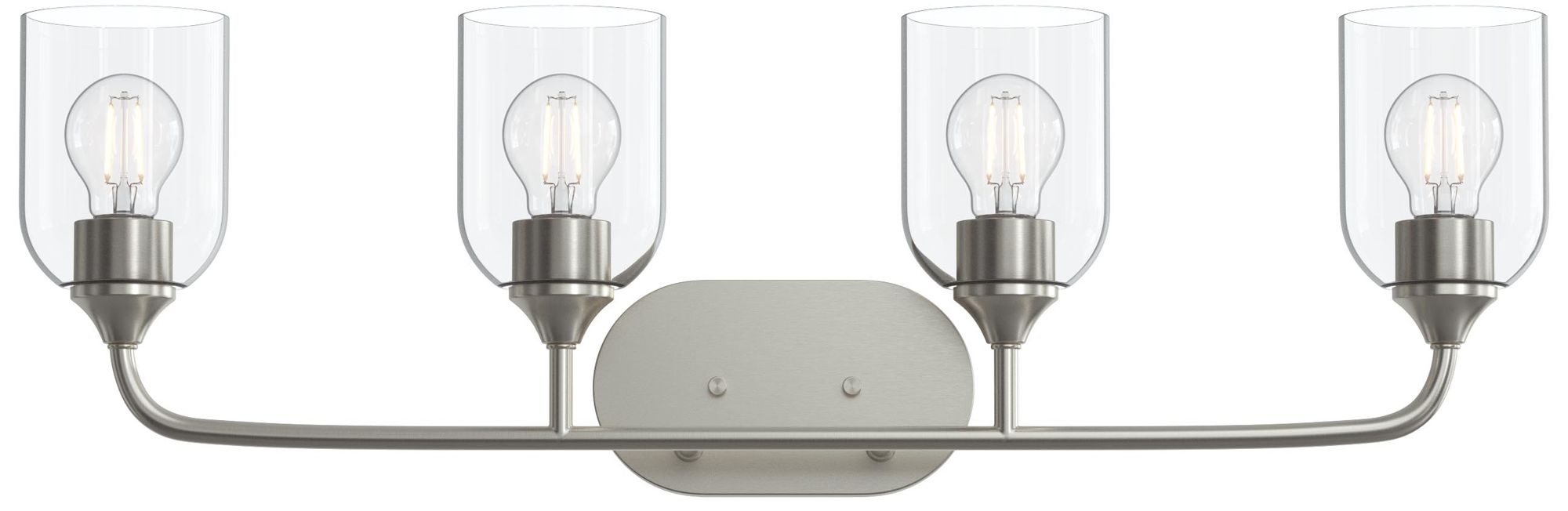 Ilia 4-Light Bath Vanity with Clear Glass Shade