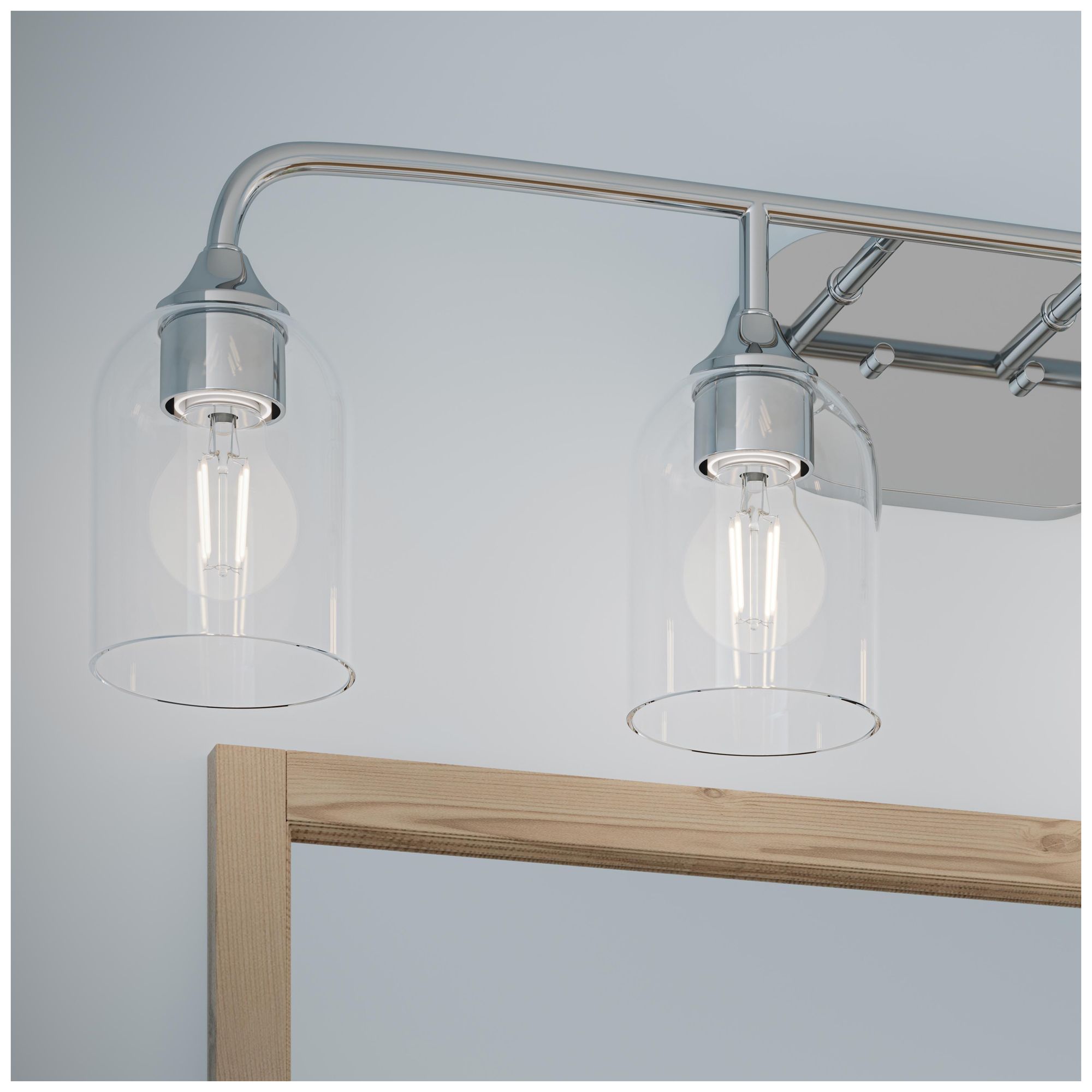 Ilia 4-Light Bath Vanity with Clear Glass Shade