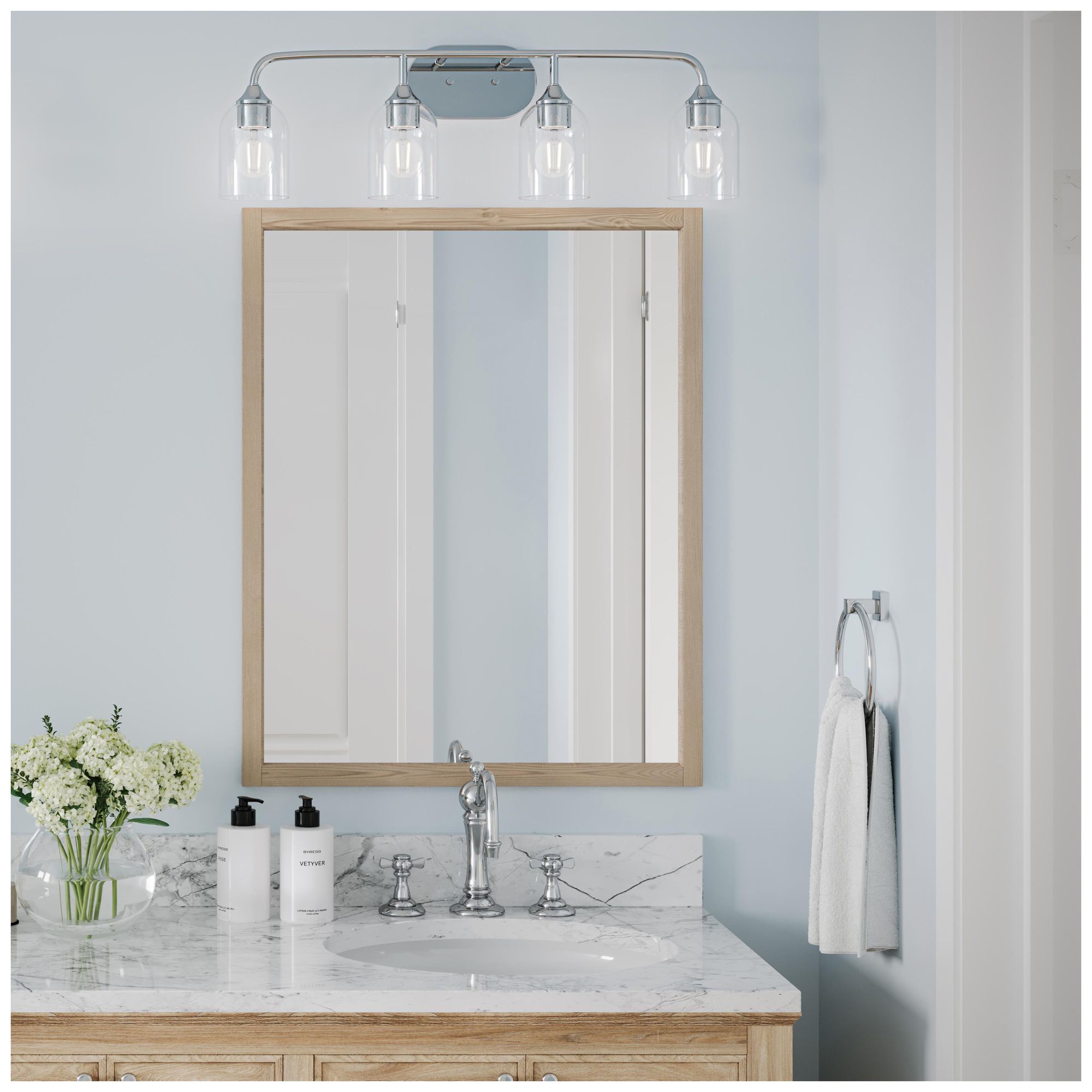 Image 4 Ilia 4-Light Bath Vanity with Clear Glass Shade more views