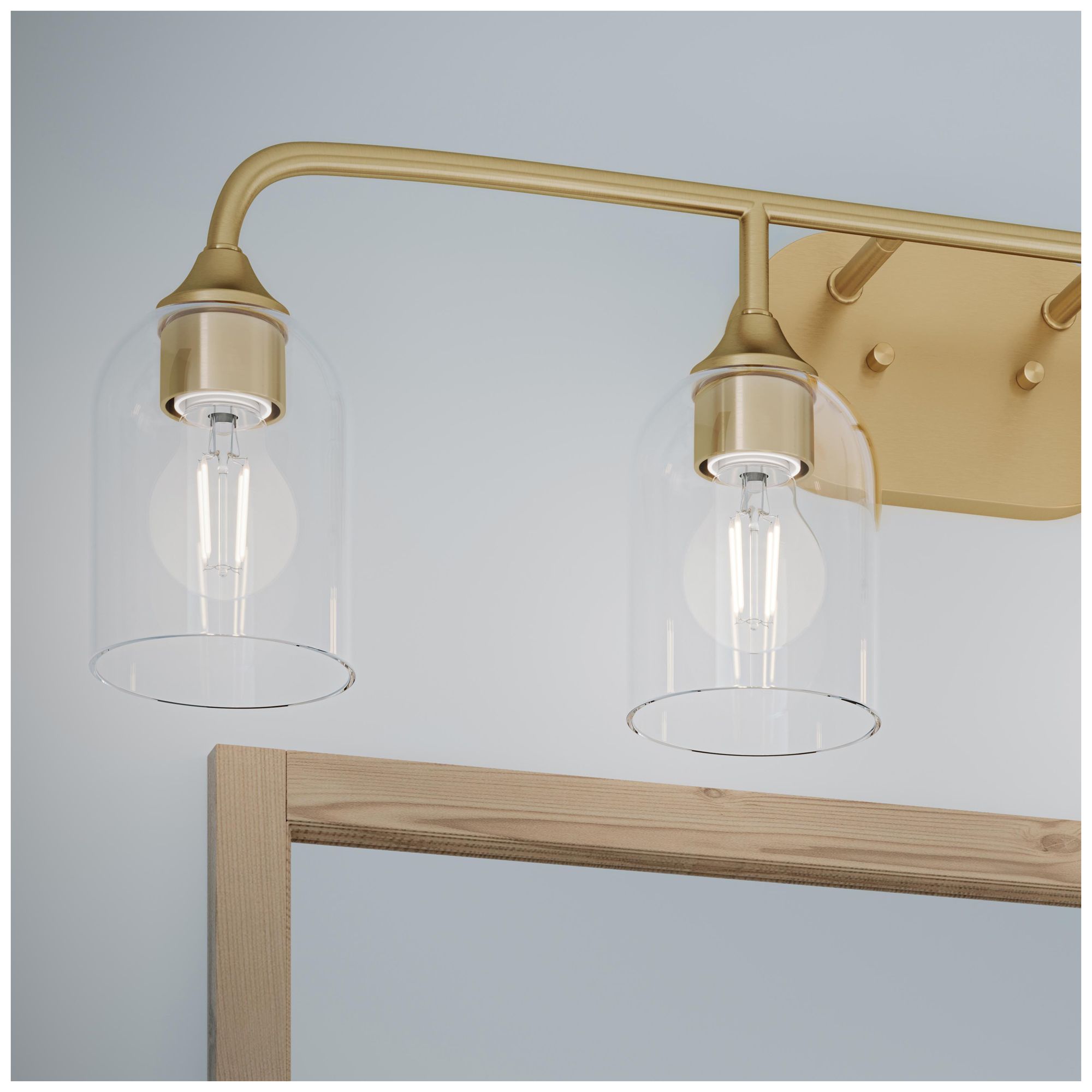 Ilia 4-Light Bath Vanity with Clear Glass Shade