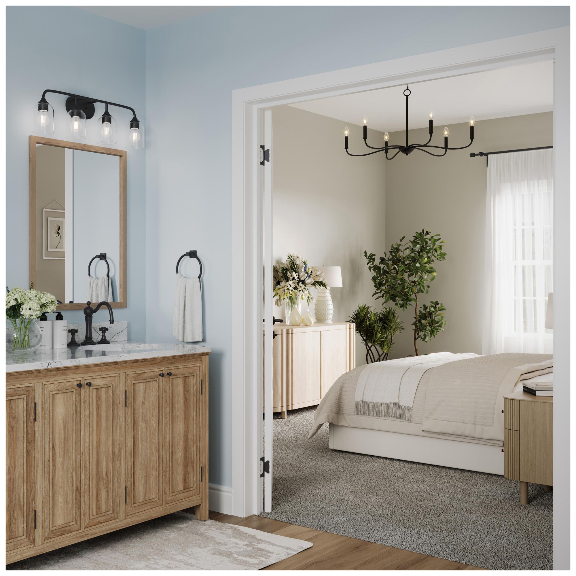 Image 3 Ilia 4-Light Bath Vanity with Clear Glass Shade more views