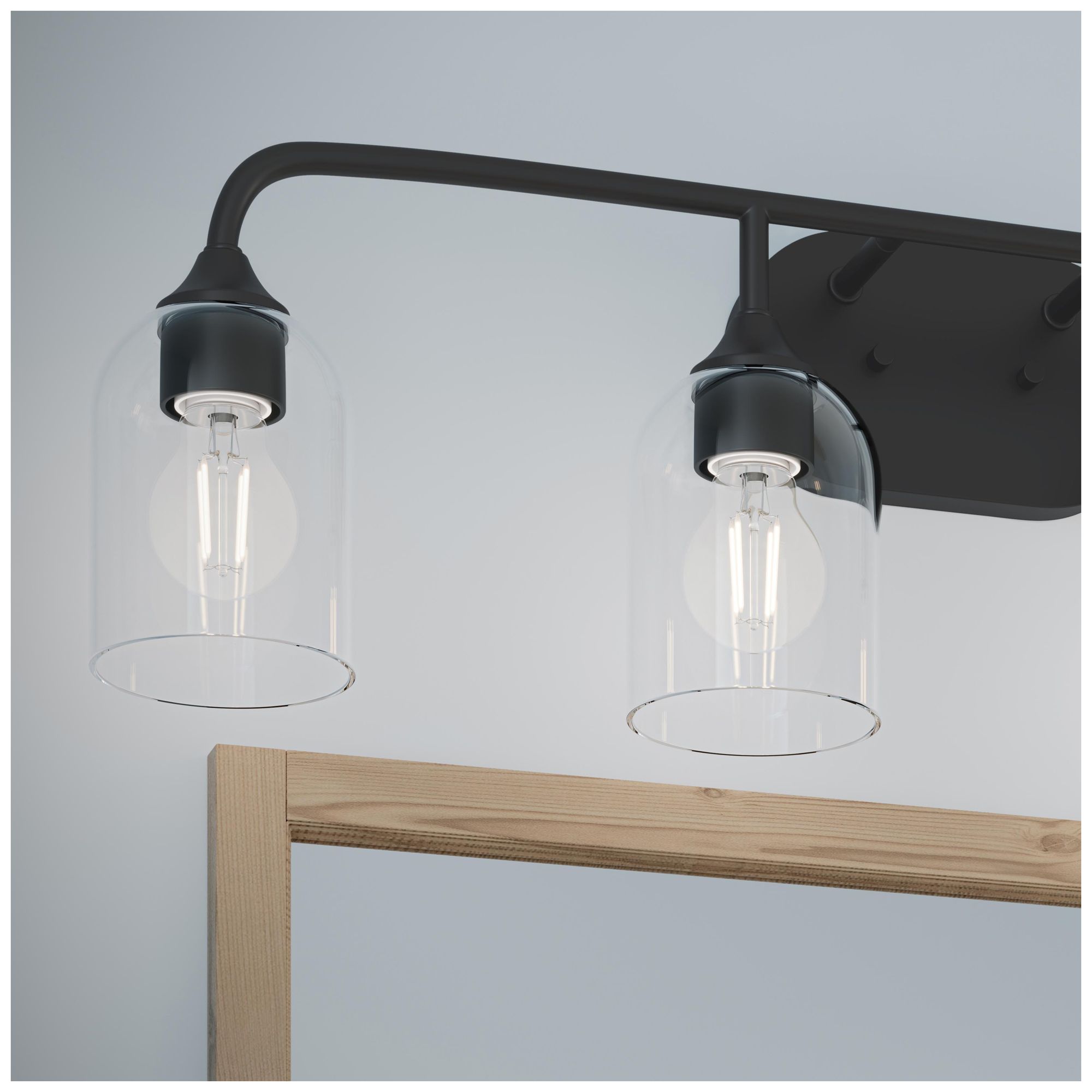 Ilia 4-Light Bath Vanity with Clear Glass Shade