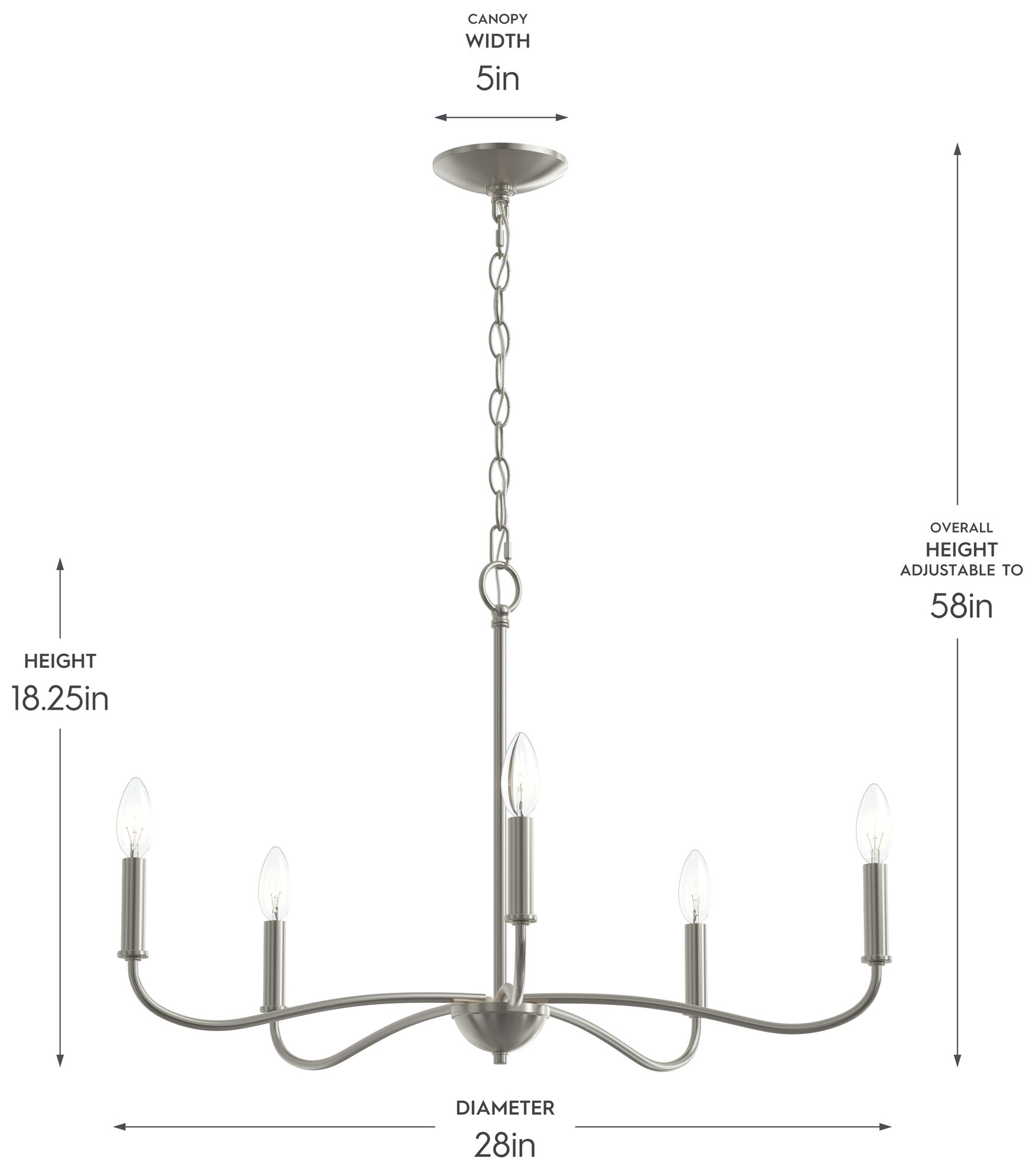 Image 5 Ilia 5-Light Chandelier more views