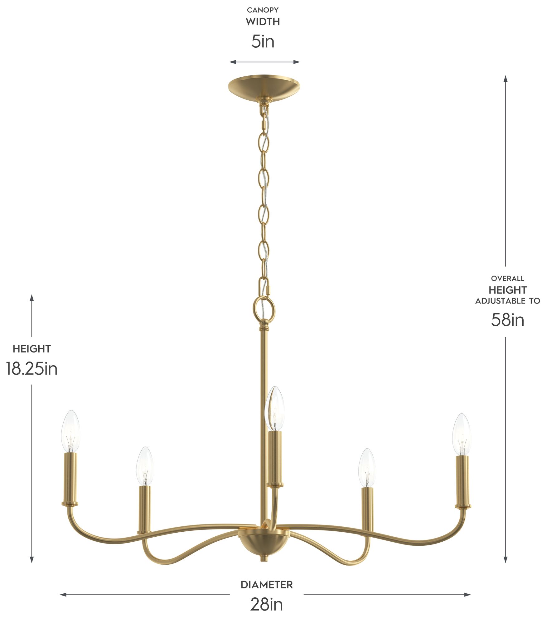 Image 5 Ilia 5-Light Chandelier more views