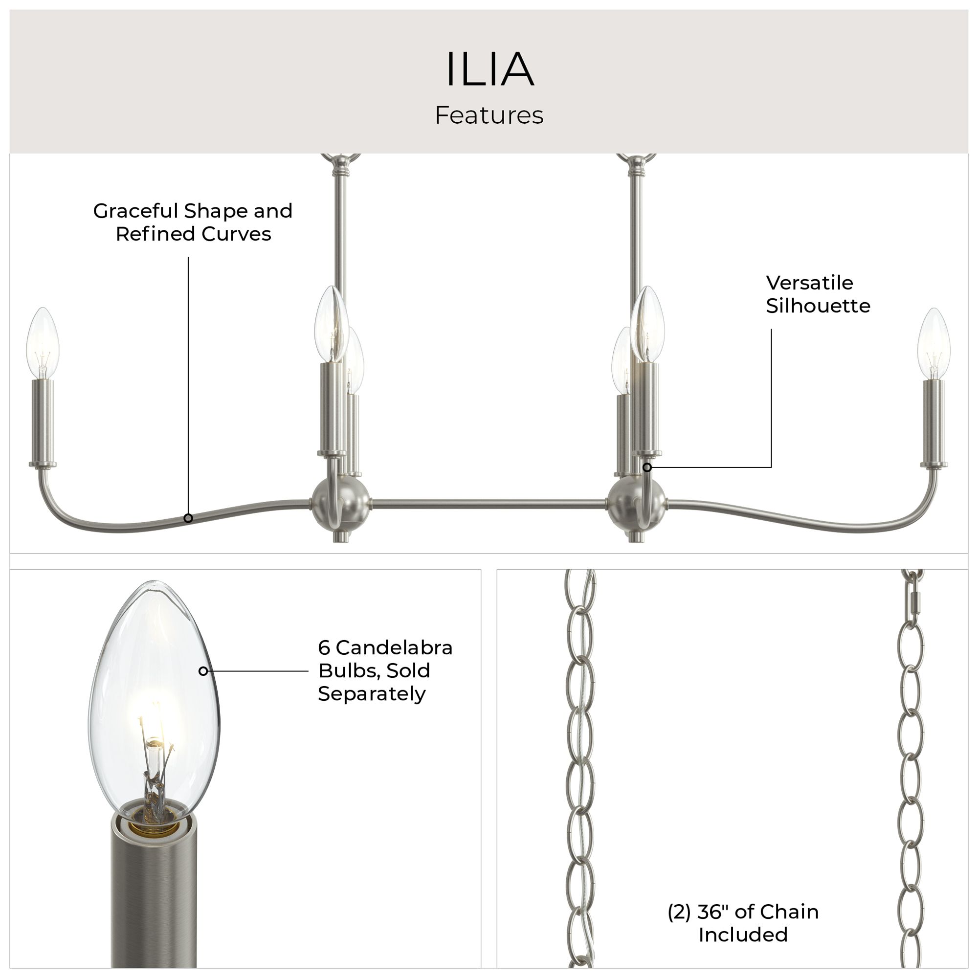Ilia 6-Light Island Chandelier
