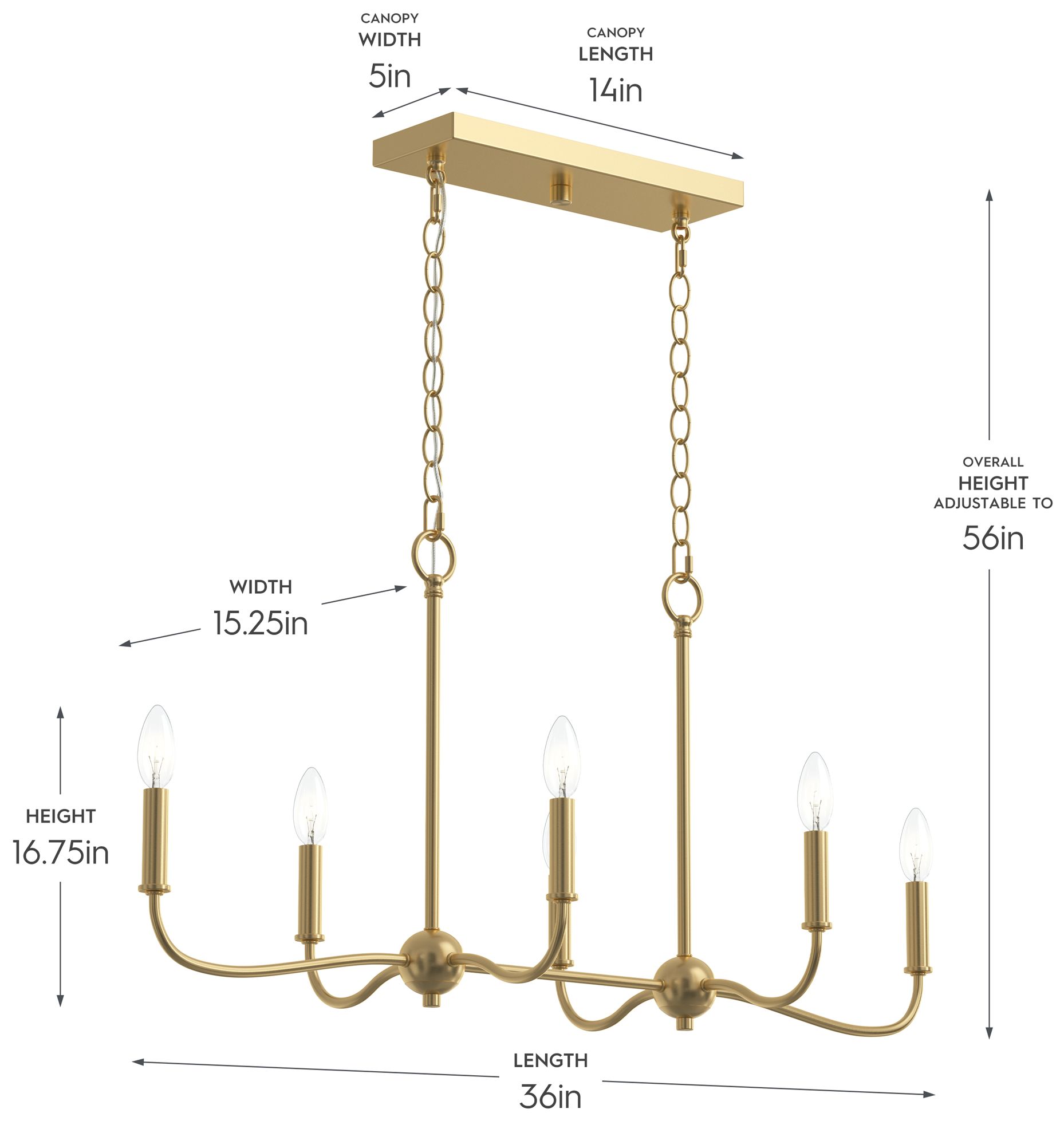Image 5 Ilia 6-Light Island Chandelier more views