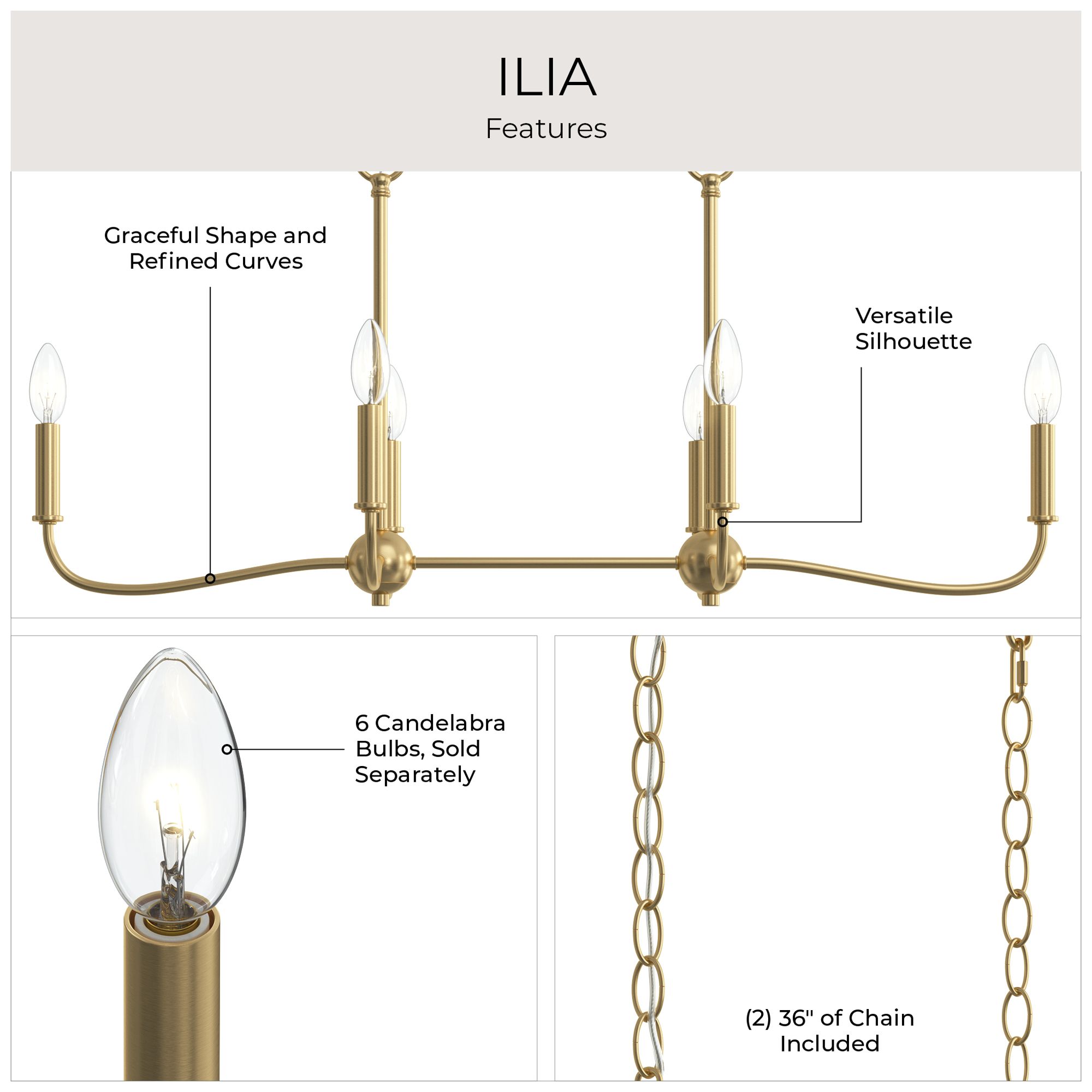 Ilia 6-Light Island Chandelier