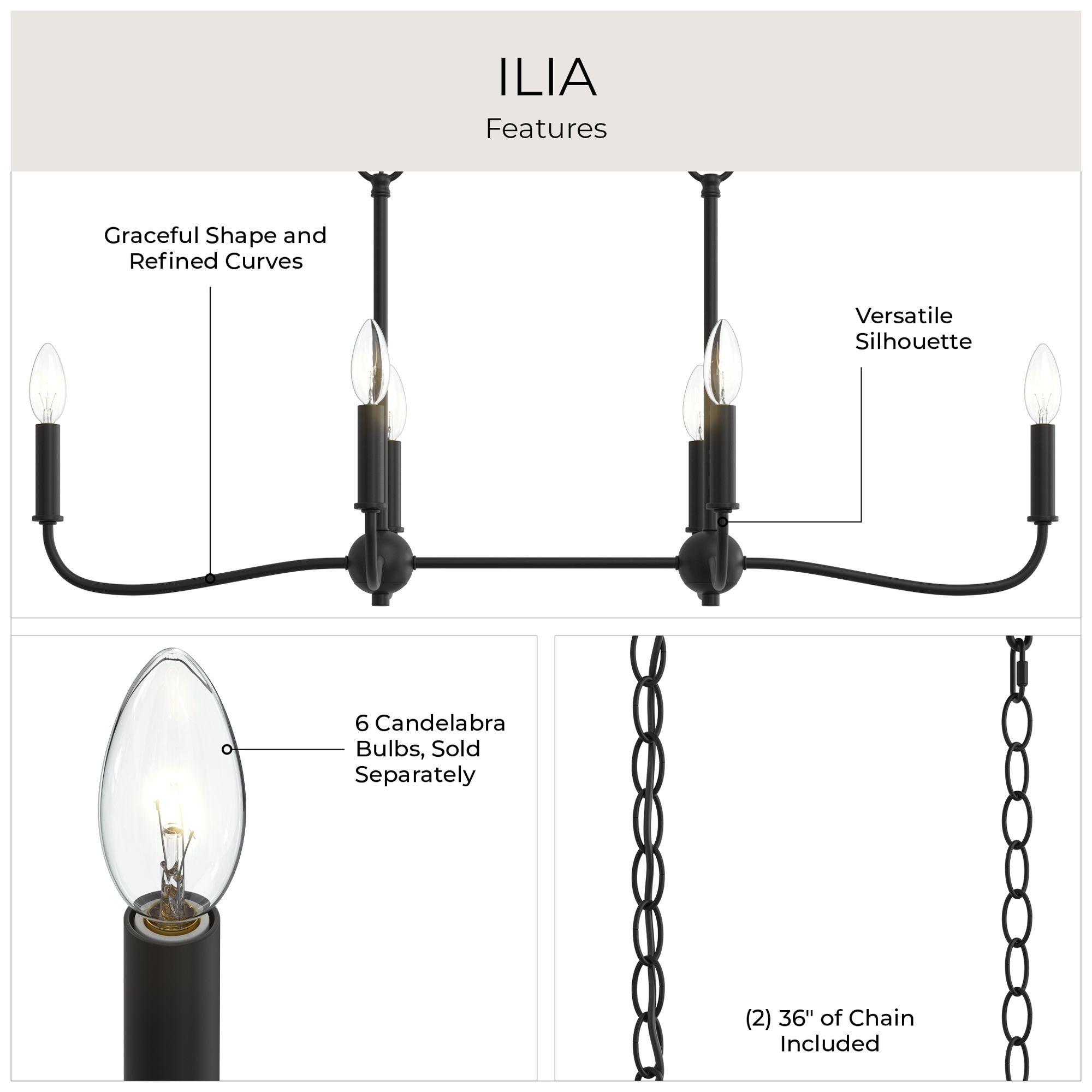 Ilia 6-Light Island Chandelier