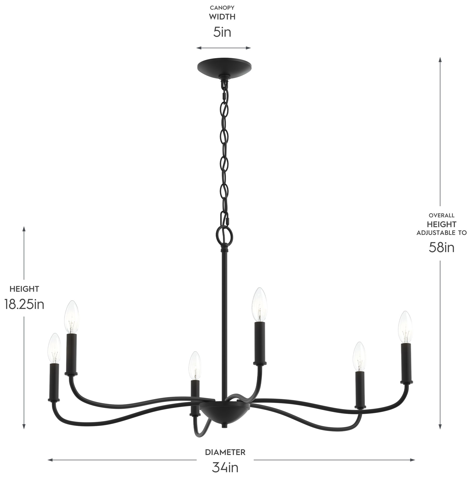 Image 6 Ilia 6-Light Large Chandelier more views