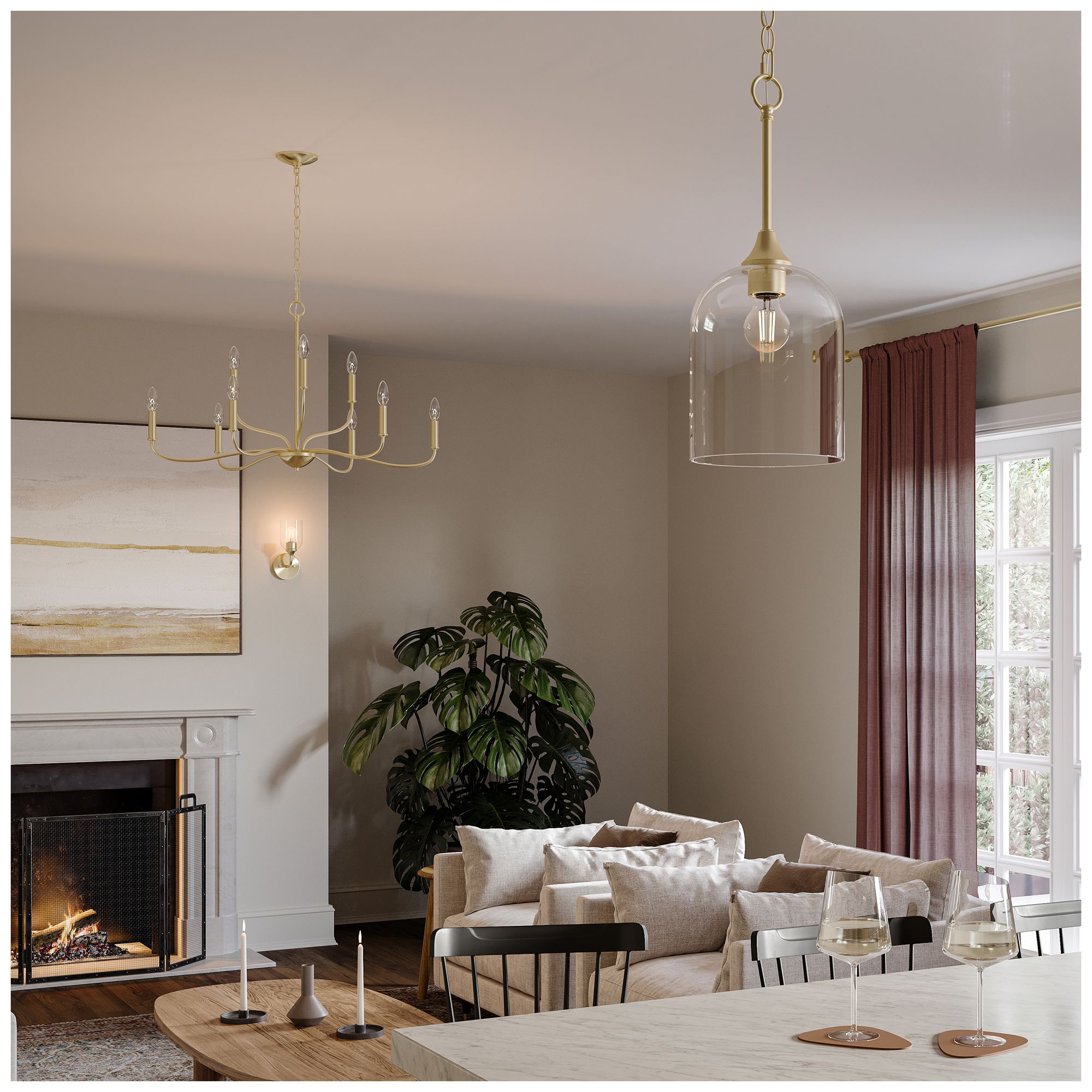 Image 3 Ilia 9-Light Two-Tier Chandelier more views