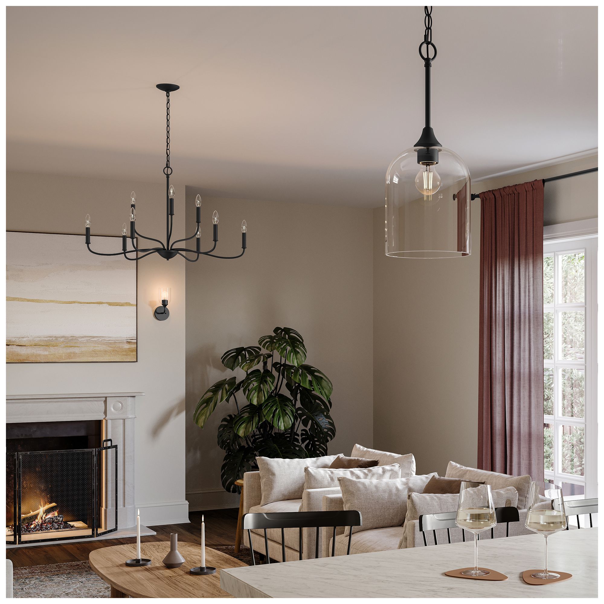 Image 4 Ilia 9-Light Two-Tier Chandelier more views