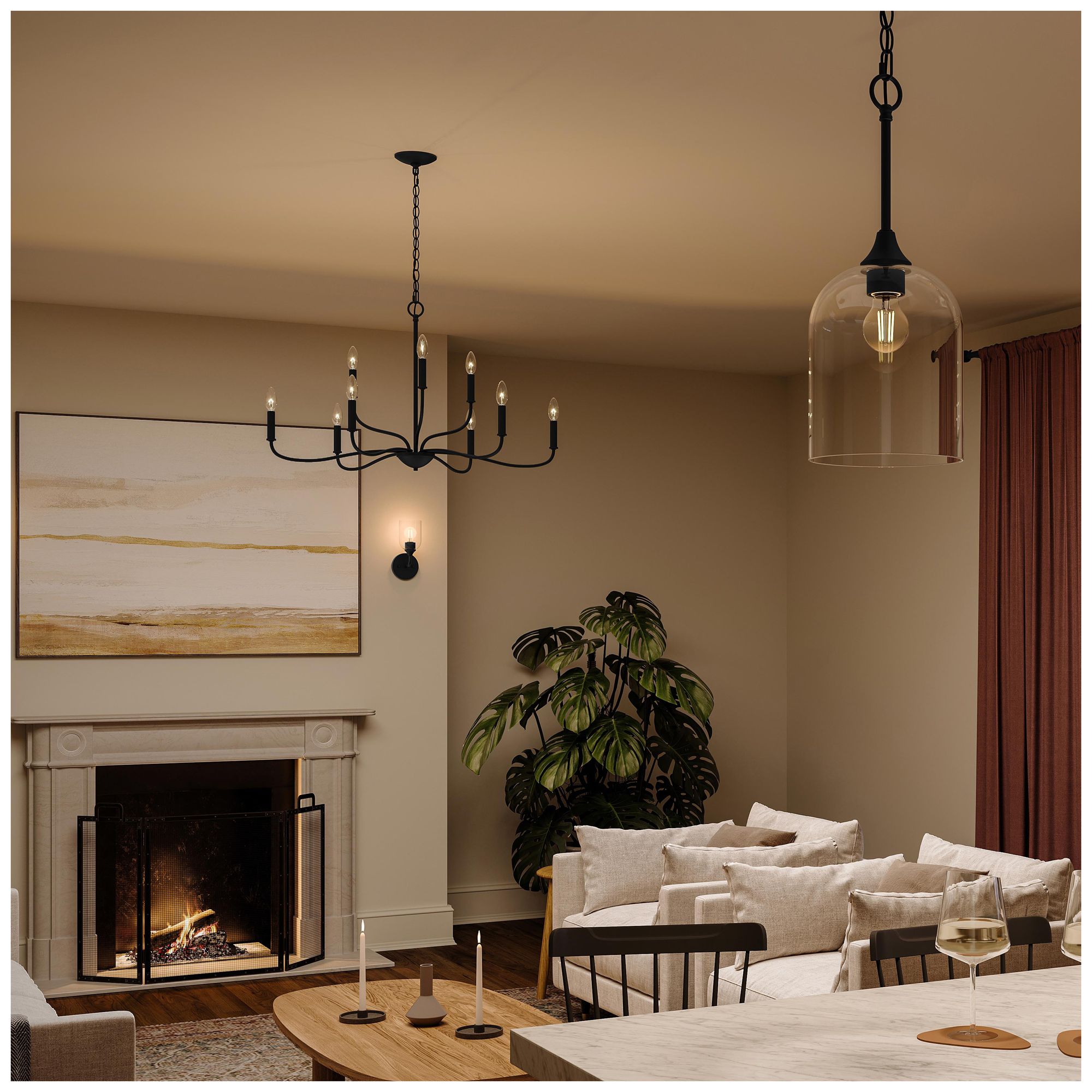 Image 5 Ilia 9-Light Two-Tier Chandelier more views