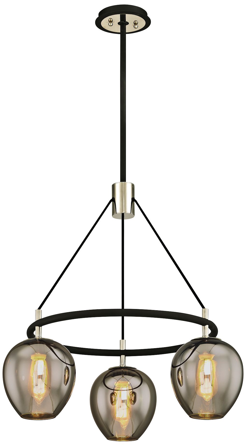 Iliad 26" Wide Carbide Black 3-Light Modern Pendant