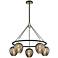Iliad 35 1/4" Wide Carbide Black 5-Light Pendant