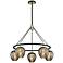 Iliad 35 1/4" Wide Carbide Black 5-Light Pendant