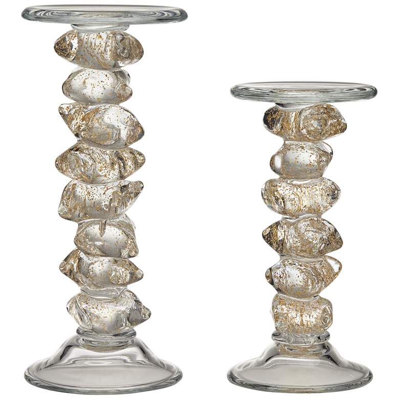 Image 3 Ilion Gold Glass Candle Holders Set of 2