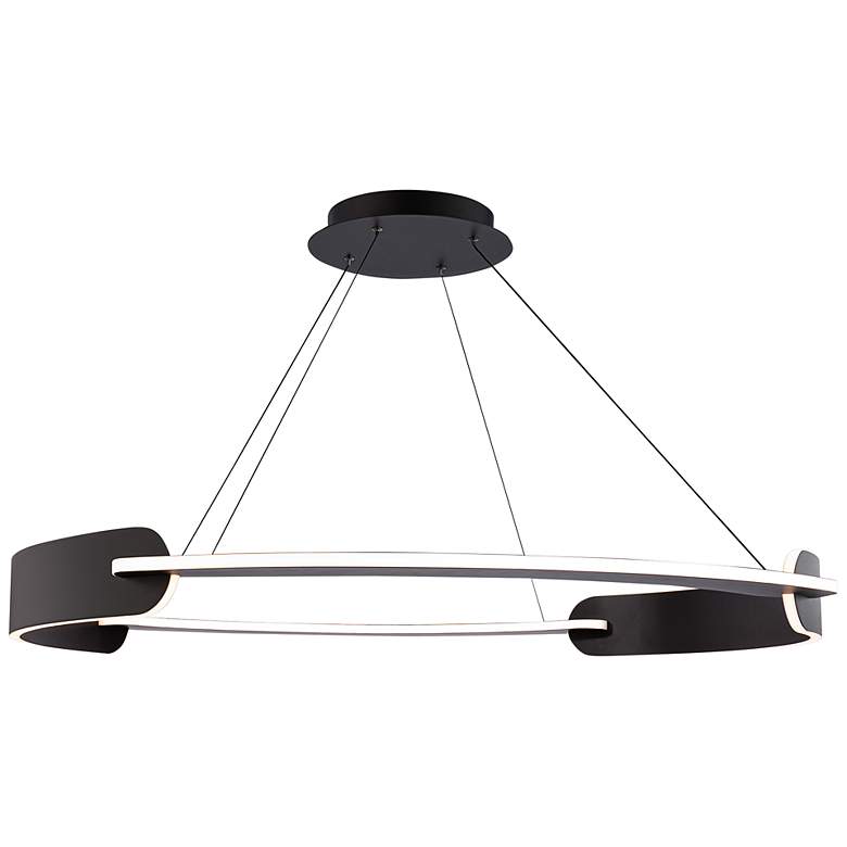 Image 1 Ilios 3.5"H x 42"W 4-Light Pendant in Black