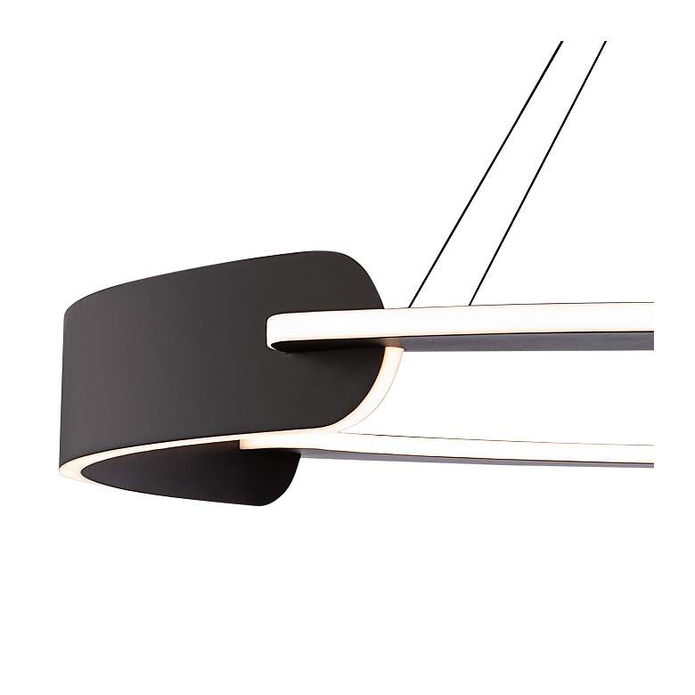 Image 2 Ilios 3.5"H x 42"W 4-Light Pendant in Black more views