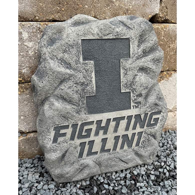 Image 1 Illinois Block I 11" High Trevia Graystone Stepping Stone