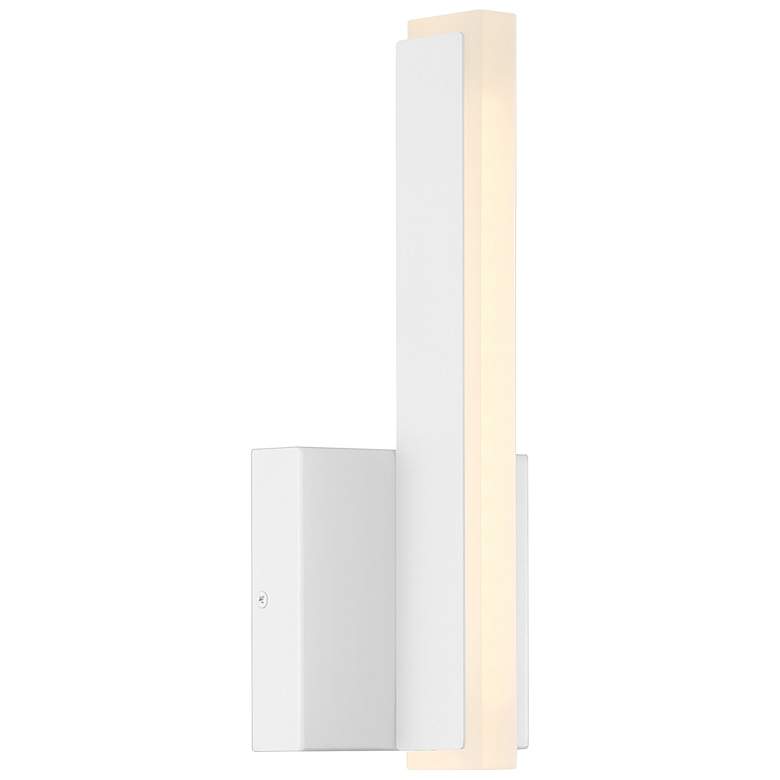 Image 1 Illume Dual Voltage LED Wall Sconce - Matte White
