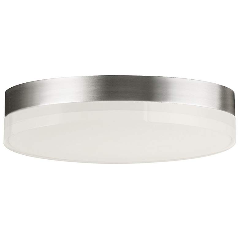 Image 1 Illuminaire II 1 Light 9" Wide Satin Nickel Flush Mount Light