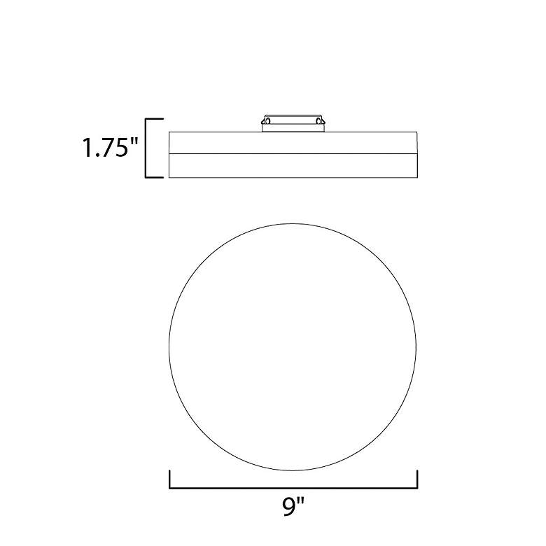 Image 2 Illuminaire II 1 Light 9" Wide Satin Nickel Flush Mount Light more views