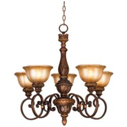 Illuminati Collection Silver Patina 28&quot; Wide Chandelier