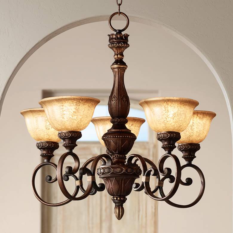 Image 1 Illuminati Collection Silver Patina 28" Wide Chandelier