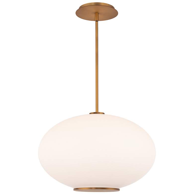 Image 2 Illusion 10.38"H x 16"W 1-Light Pendant in Aged Brass