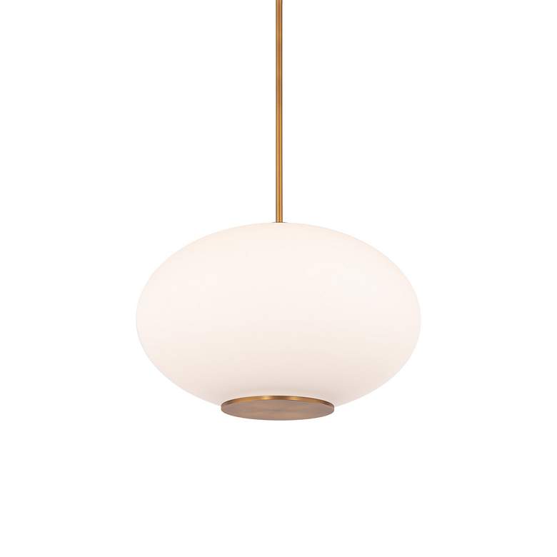 Image 3 Illusion 10.38"H x 16"W 1-Light Pendant in Aged Brass more views