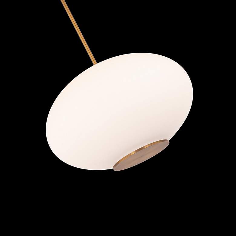 Image 4 Illusion 10.38"H x 16"W 1-Light Pendant in Aged Brass more views