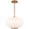 Illusion 10.38"H x 16"W 1-Light Pendant in Aged Brass