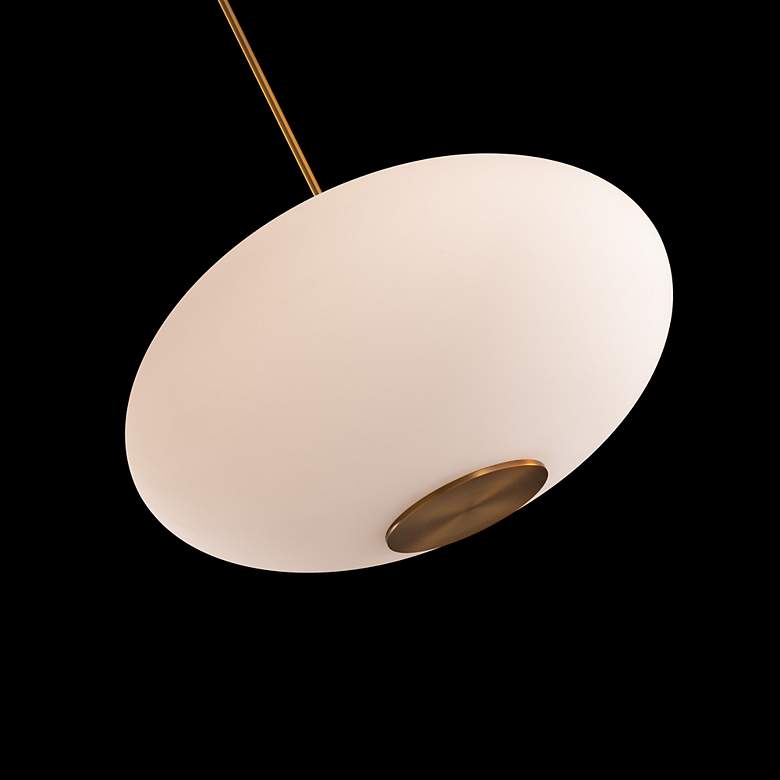 Image 5 Illusion 12.5"H x 22.13"W 1-Light Pendant in Aged Brass more views