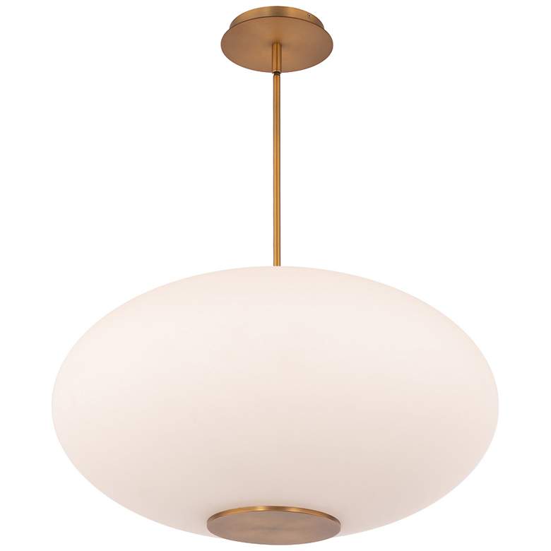 Image 2 Illusion 12.5"H x 22.13"W 1-Light Pendant in Aged Brass