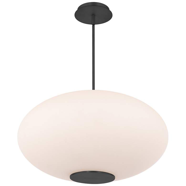 Image 1 Illusion 12.5"H x 22.13"W 1-Light Pendant in Black