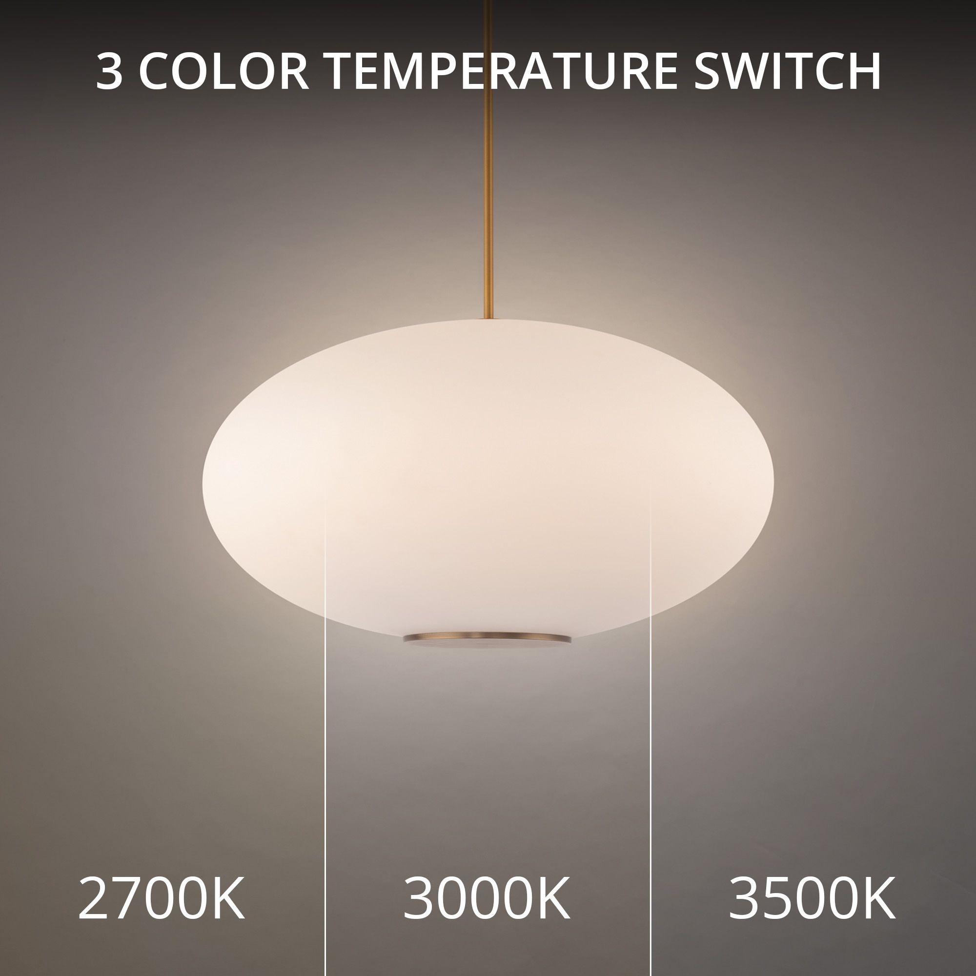 Image 3 Illusion 22 1/4"W Aged Brass 3000K LED Pendant Light more views