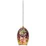 Illusions 5" Wide 1-Light Pendant - Satin Nickel with Fireworks Glass