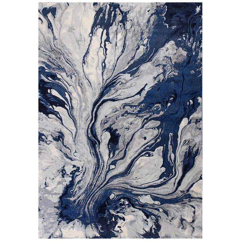 Image 3 Illusions 6201 5&#39;3 inchx7&#39;7 inch Blue Area Rug