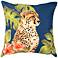Illusions Cheetahs Green 18" Square Indoor-Outdoor Pillow