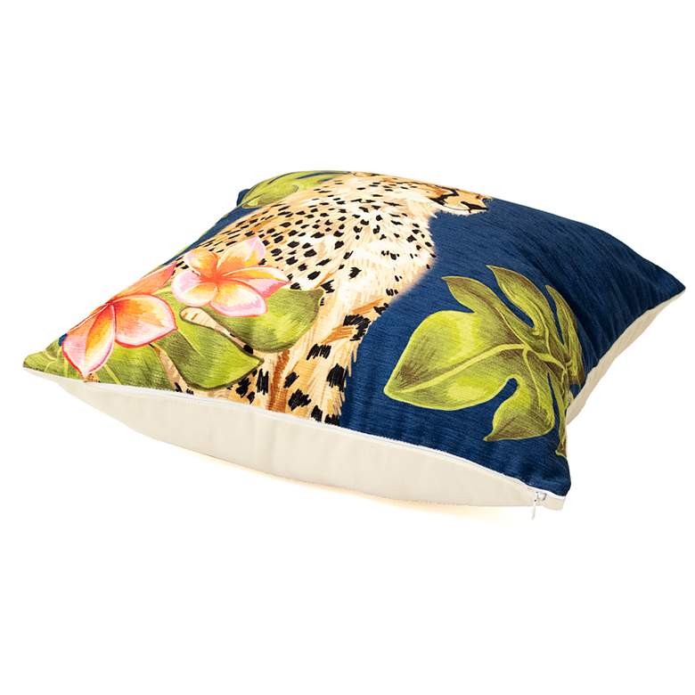 Illusions Cheetahs Green 18&quot; Square Indoor-Outdoor Pillow more views