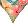 Illusions Taupe Flower Garden 18" Square Throw Pillow